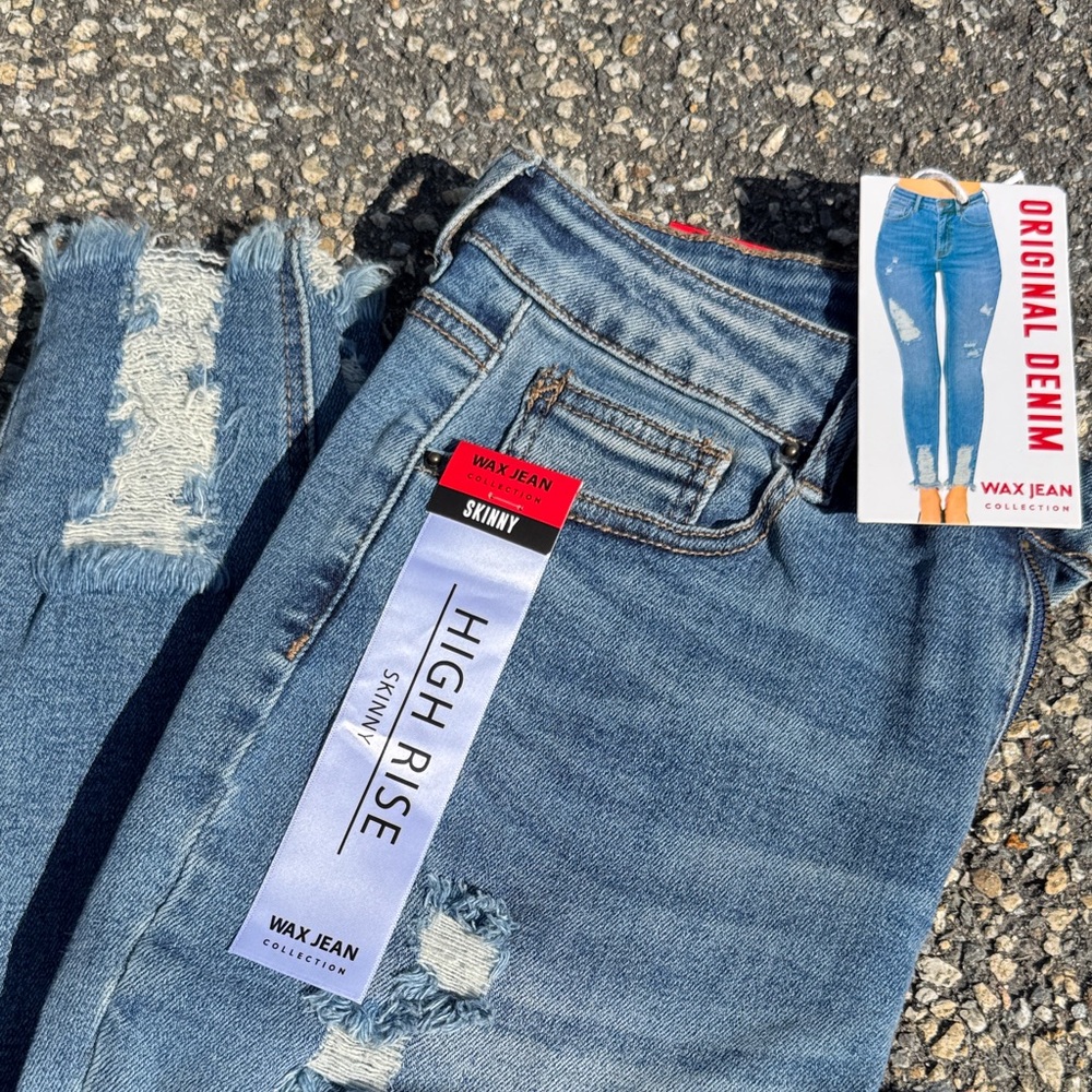 Wax Jean High Rise Skinny Jeans - Classic Blue